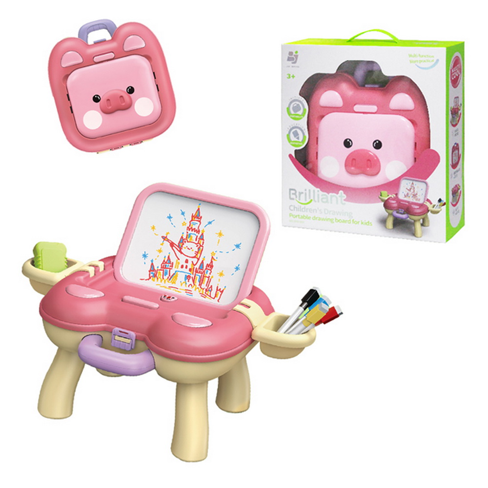 MESA MALETA CON PIZARRA PINK